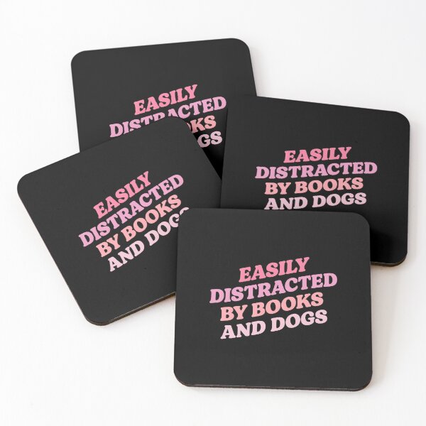 Item preview, Easily Distracted Books Dogs Retro Phrase designed and sold by PATRTILLO.