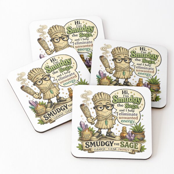 Item preview, Smudgy the Sage – Funny Sage Smudging Energy Cleansing Spiritual Humor designed and sold by 11-Designs.