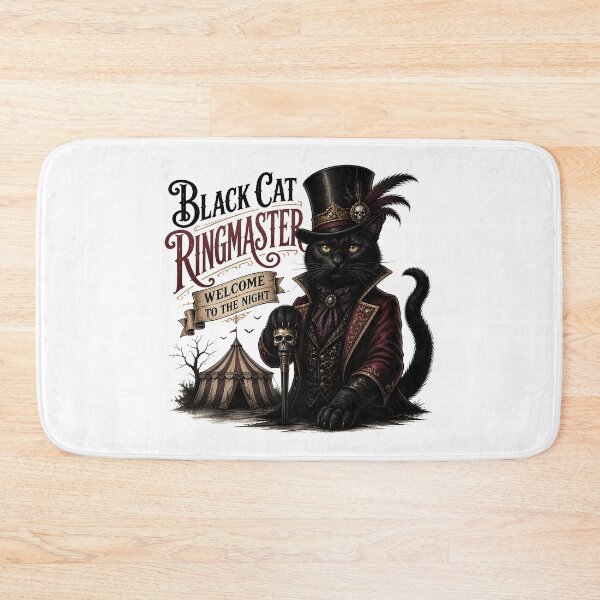 Item preview, Black Cat Ringmaster Black Cat Halloween Gothic Storybook Art designed and sold by BernoNickel.