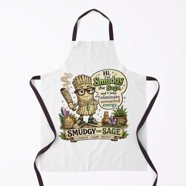 Item preview, Smudgy the Sage – Funny Sage Smudging Energy Cleansing Spiritual Humor designed and sold by 11-Designs.