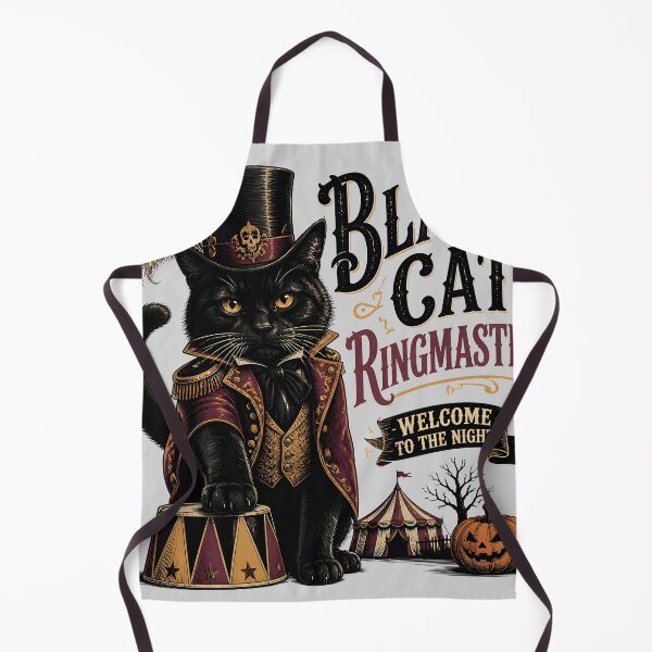 Item preview, Black Cat Ringmaster Black Cat Halloween Retro Poster designed and sold by BernoNickel.