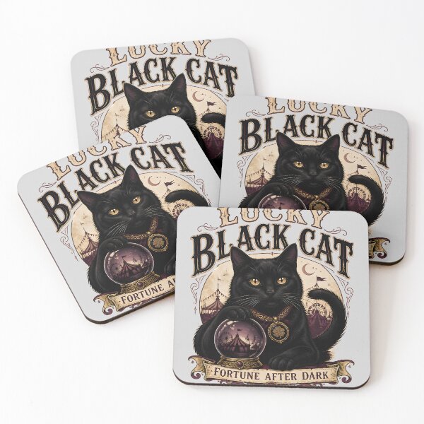 Item preview, Lucky Black Cat Black Cat Halloween Gothic Storybook Art designed and sold by BernoNickel.