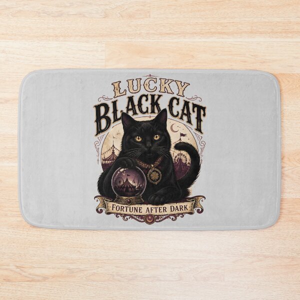 Item preview, Lucky Black Cat Black Cat Halloween Gothic Storybook Art designed and sold by BernoNickel.