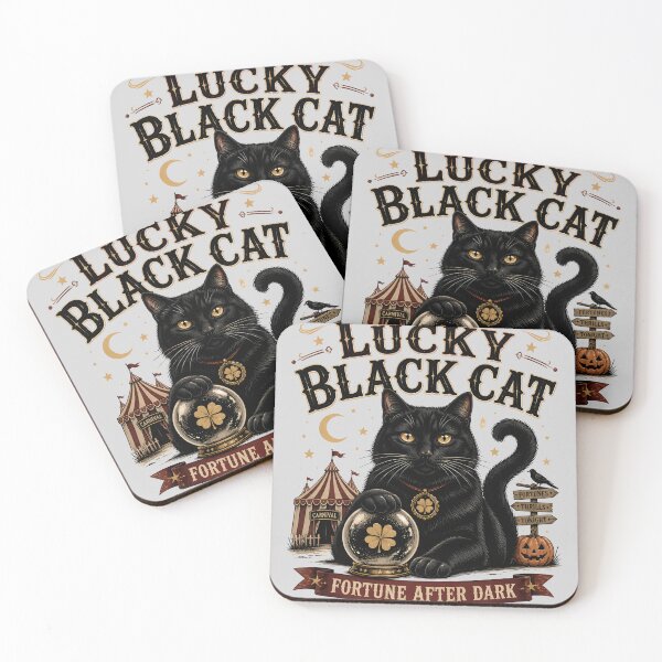 Item preview, Lucky Black Cat Black Cat Halloween Retro Poster designed and sold by BernoNickel.
