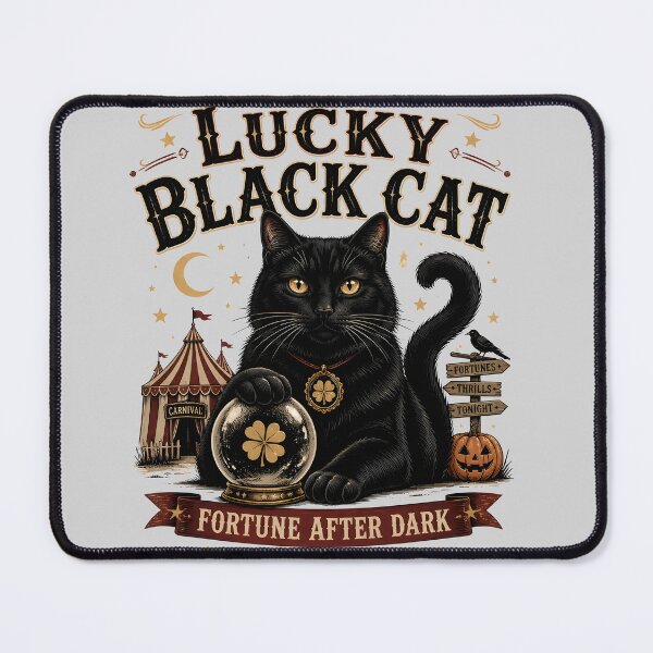 Item preview, Lucky Black Cat Black Cat Halloween Retro Poster designed and sold by BernoNickel.