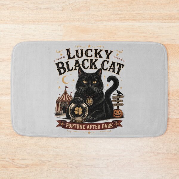 Item preview, Lucky Black Cat Black Cat Halloween Retro Poster designed and sold by BernoNickel.
