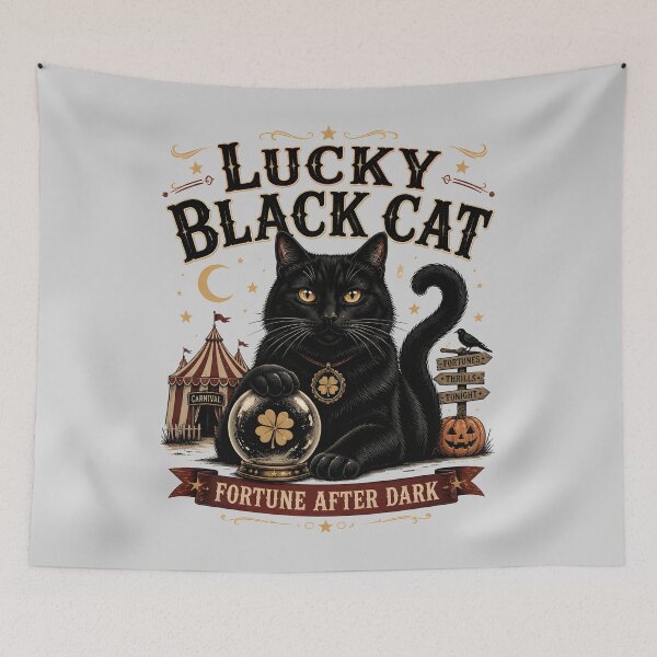Item preview, Lucky Black Cat Black Cat Halloween Retro Poster designed and sold by BernoNickel.