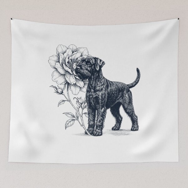 Item preview, Giant Schnauzer Smell Flower Dog Lover designed and sold by dian-rody-crest.