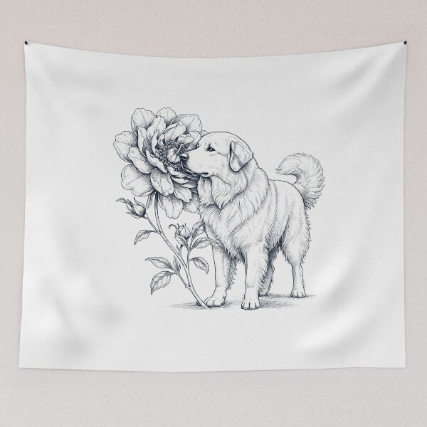Item preview, Great Pyrenees Smell Flower Dog Lover designed and sold by dian-rody-crest.