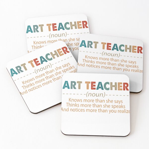 Item preview, Vintage Art Teacher Definition Noun Knows More Than She Says T-Shirt designed and sold by Magoya Store ⭐⭐⭐⭐⭐.