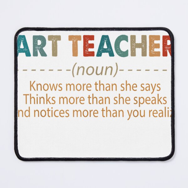 Item preview, Vintage Art Teacher Definition Noun Knows More Than She Says T-Shirt designed and sold by Magoya Store ⭐⭐⭐⭐⭐.
