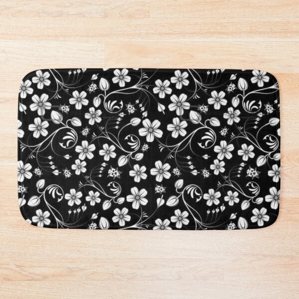 Item preview, Elegant White Flowers on Black Background | Minimalist Botanical Art designed and sold by Palette & Hue.