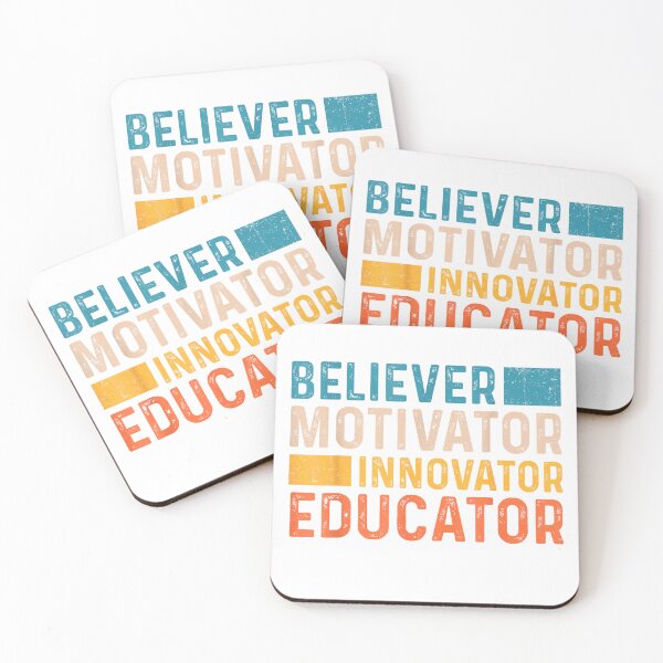 Item preview, Vintage Believer Motivator Innovator Educator Retro Teachers T-Shirt designed and sold by Badriiiii.