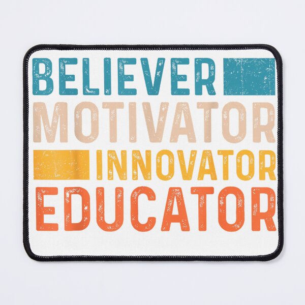 Item preview, Vintage Believer Motivator Innovator Educator Retro Teachers T-Shirt designed and sold by Badriiiii.