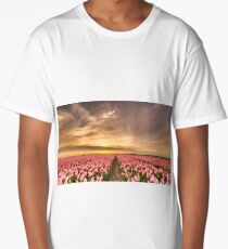 Tulips landscape Long T-Shirt