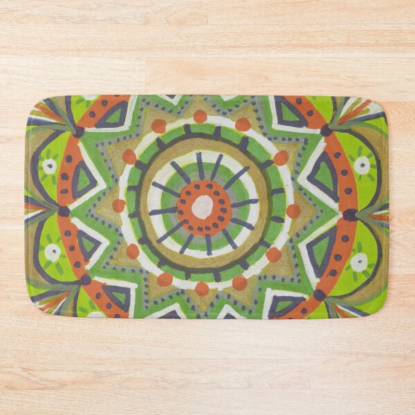 Item preview, Boho Radial Mandala in Olive Green designed and sold by Fani*.