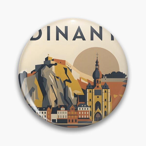 Item preview, Dinant Belgium Vintage Travel Poster - Minimalist Citadel Art Print designed and sold by DuckOddity.