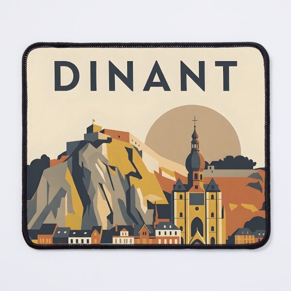Item preview, Dinant Belgium Vintage Travel Poster - Minimalist Citadel Art Print designed and sold by DuckOddity.