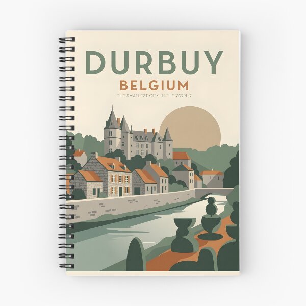 Item preview, Durbuy Belgium Vintage Travel Poster - Smallest City Art Print designed and sold by DuckOddity.