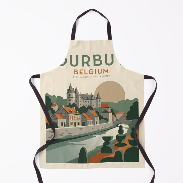 Item preview, Durbuy Belgium Vintage Travel Poster - Smallest City Art Print designed and sold by DuckOddity.