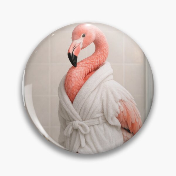 Item preview, Flamingo Bathrobe designed and sold by Sillytoe.