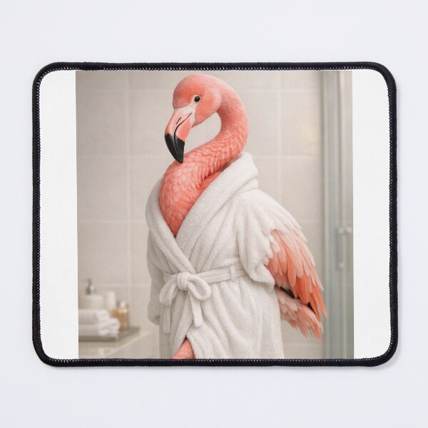 Item preview, Flamingo Bathrobe designed and sold by Sillytoe.