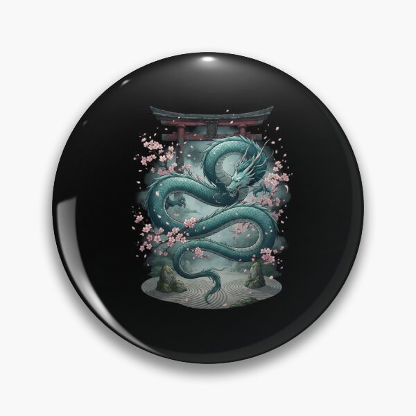 Item preview, Japanese Dragon Cherry Blossoms Torii Gate Fantasy Design designed and sold by Ostericaimusa.