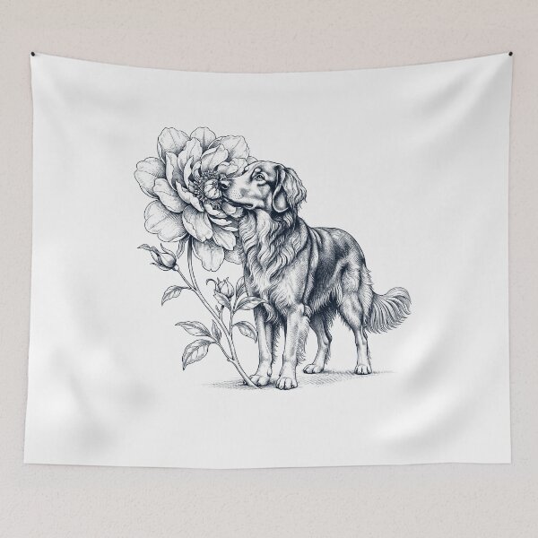 Item preview, Hovawart Smell Flower Dog Lover designed and sold by dian-rody-crest.