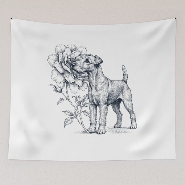 Item preview, Irish Terrier Smell Flower Dog Lover designed and sold by dian-rody-crest.