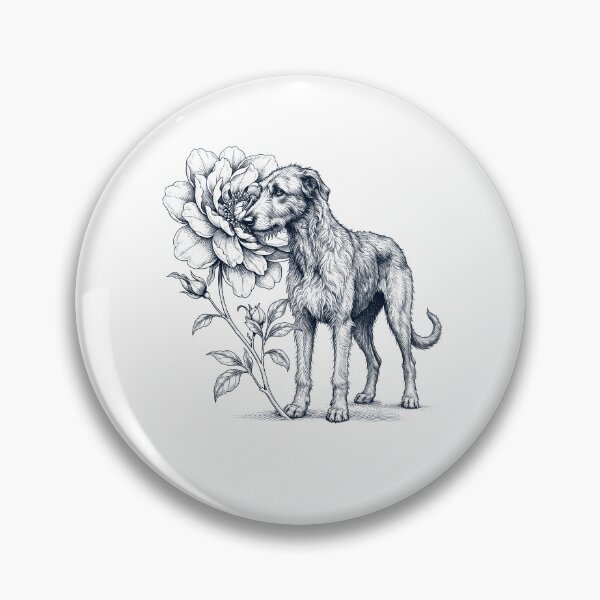 Item preview, Irish Wolfhound Smell Flower Dog Lover designed and sold by dian-rody-crest.
