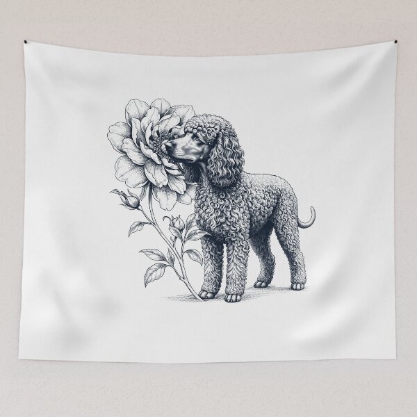 Item preview, Irish Water Spaniel Smell Flower Dog Lover designed and sold by dian-rody-crest.
