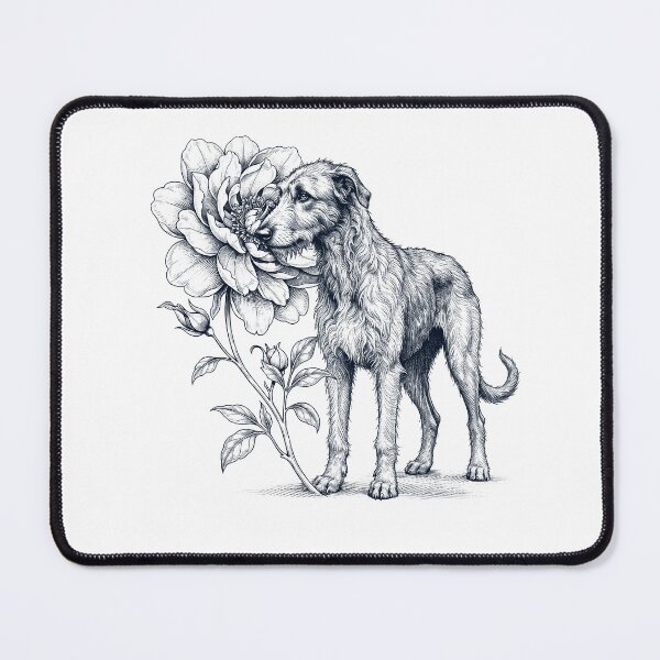 Item preview, Irish Wolfhound Smell Flower Dog Lover designed and sold by dian-rody-crest.