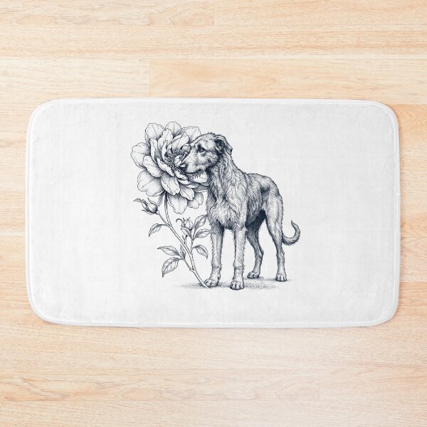 Item preview, Irish Wolfhound Smell Flower Dog Lover designed and sold by dian-rody-crest.