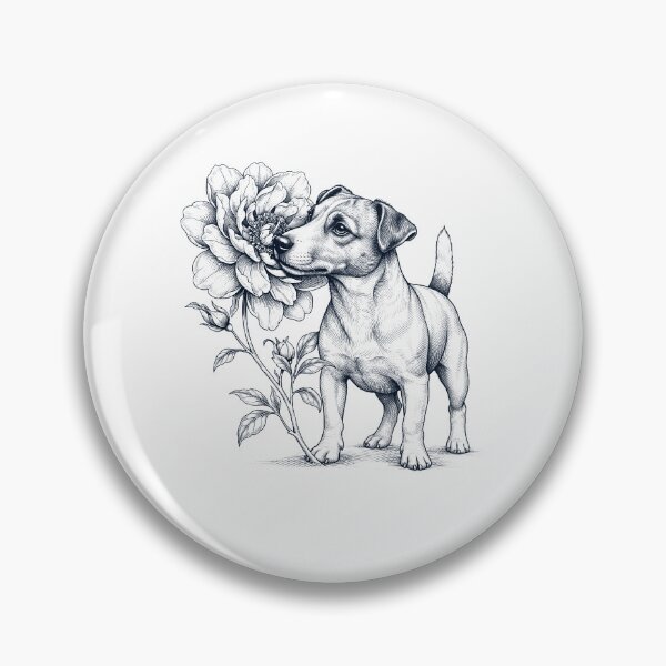 Item preview, Jack Russell Terrier Smell Flower Dog Lover designed and sold by dian-rody-crest.