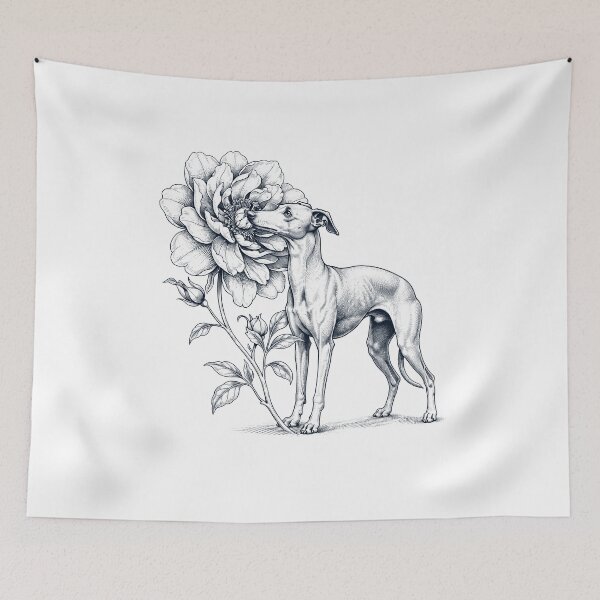 Item preview, Italian Greyhound Smell Flower Dog Lover designed and sold by dian-rody-crest.