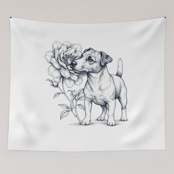 Item preview, Jack Russell Terrier Smell Flower Dog Lover designed and sold by dian-rody-crest.