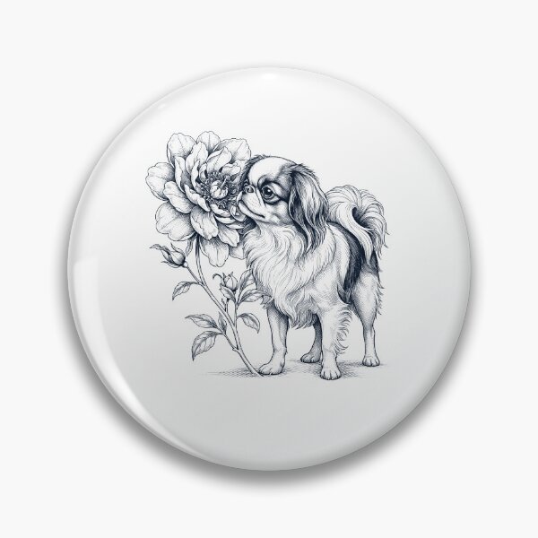Item preview, Japanese Chin Smell Flower Dog Lover designed and sold by dian-rody-crest.