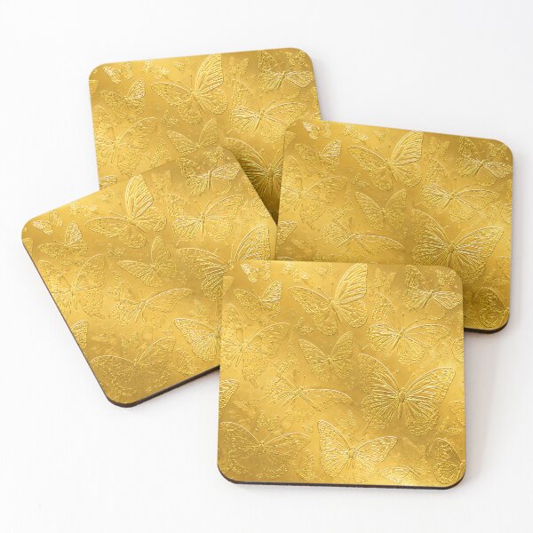 Item preview, Golden Butterfly Pattern | Luxurious Gold Embossed Butterfly Design designed and sold by Extravanganzza.