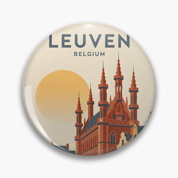 Item preview, Leuven Belgium Vintage Travel Poster - Minimalist University Town Art Print designed and sold by DuckOddity.