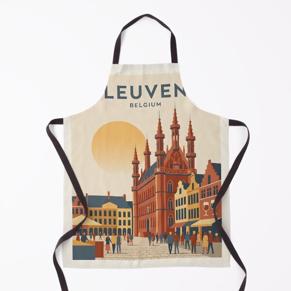 Item preview, Leuven Belgium Vintage Travel Poster - Minimalist University Town Art Print designed and sold by DuckOddity.