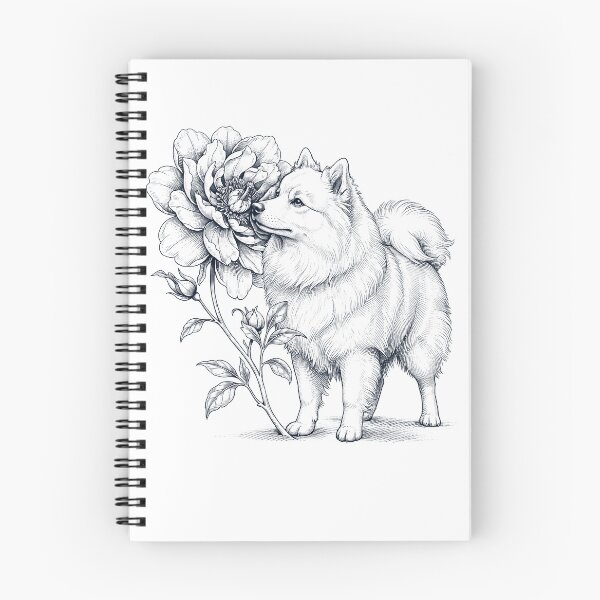 Item preview, Japanese Spitz Smell Flower Dog Lover designed and sold by dian-rody-crest.
