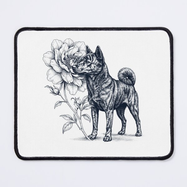 Item preview, Kai Ken Smell Flower Dog Lover designed and sold by dian-rody-crest.
