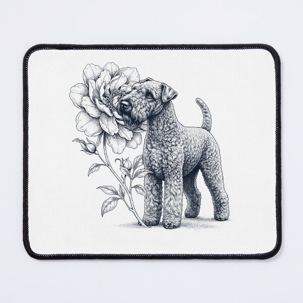 Item preview, Kerry Blue Terrier Smell Flower Dog Lover designed and sold by dian-rody-crest.
