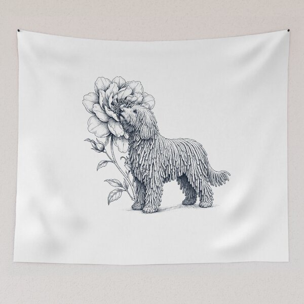 Item preview, Komondor Smell Flower Dog Lover designed and sold by dian-rody-crest.