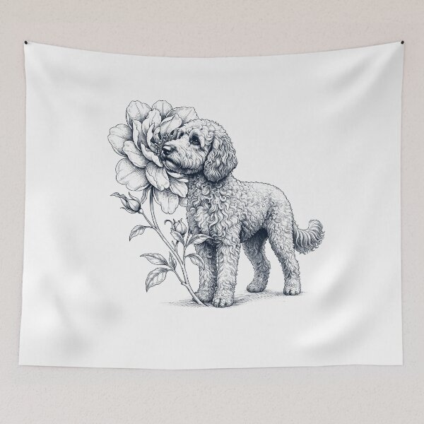 Item preview, Labradoodle Smell Flower Dog Lover designed and sold by dian-rody-crest.