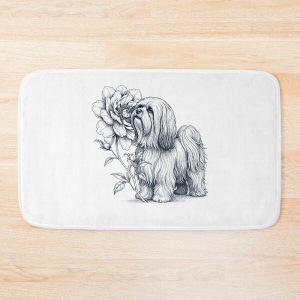 Item preview, Lhasa Apso Smell Flower Dog Lover designed and sold by dian-rody-crest.