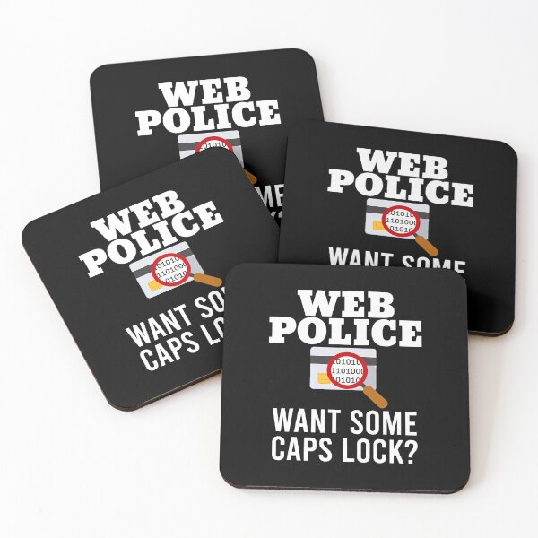Item preview, Web Police Caps Lock Funny Tech Humor designed and sold by zoggdisorto.