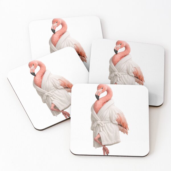 Item preview, Flamingo Fuzzy Bathrobe designed and sold by Sillytoe.