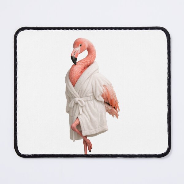 Item preview, Flamingo Fuzzy Bathrobe designed and sold by Sillytoe.