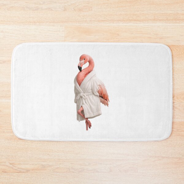 Item preview, Flamingo Fuzzy Bathrobe designed and sold by Sillytoe.